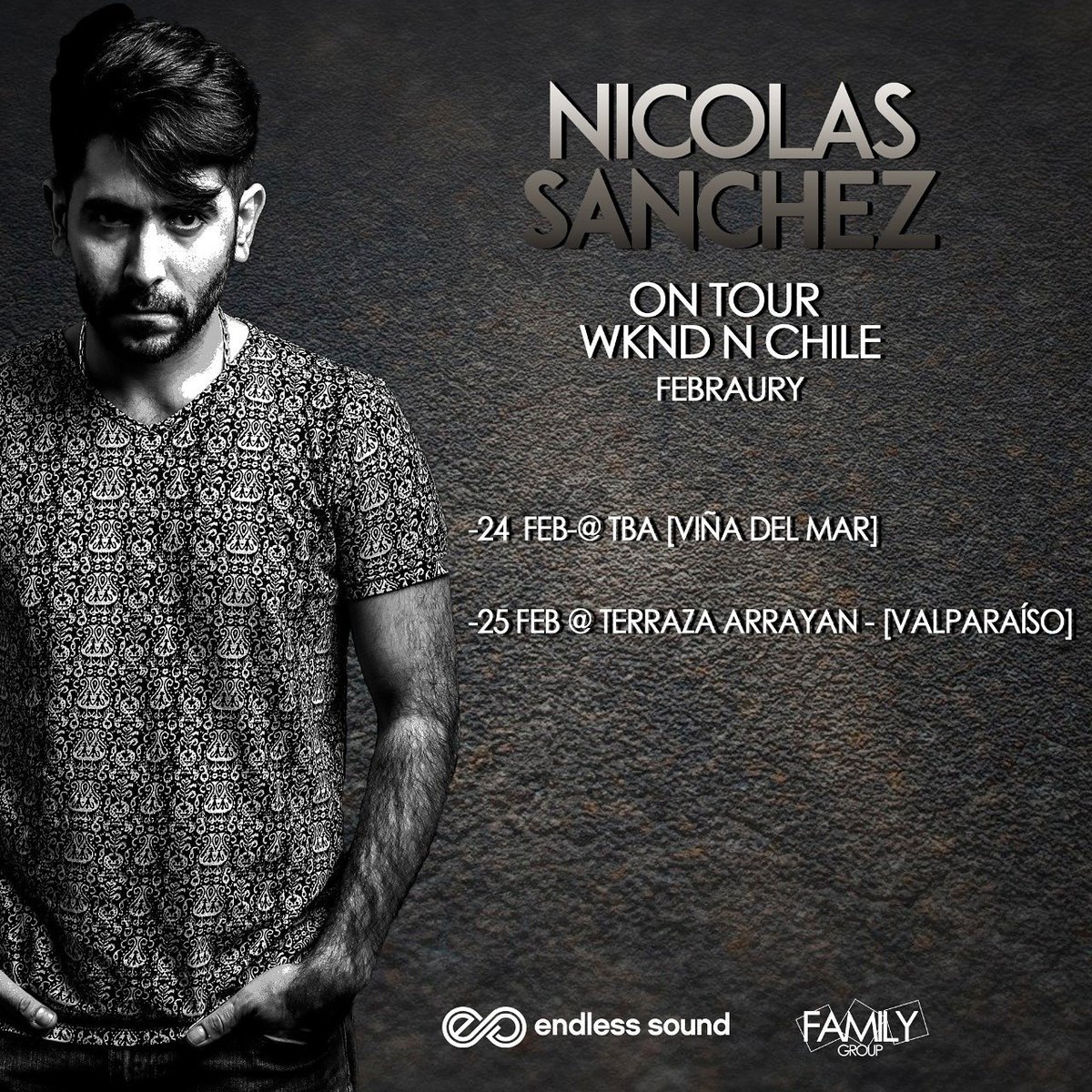 FamilyGameG's tweet photo. #nicolassanchez #ontour #chile #progreessive #house #djslife #music #family #booking #agency #management #lelesantoro #buenosaires #argentina #ViñaDelMar #Valparaiso #febrero #weekend https://t.co/3T5fI0L0Wb