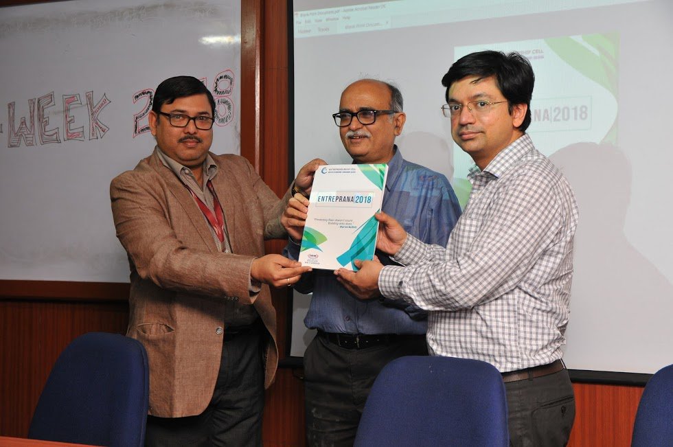 ecell_iem's tweet photo. 13th February '18 saw the official launch of IEM E-Cell’s Magazine, 'Entreprana' by Prof. Satyajit Chakrabarti (Director of IEM, Kolkata), Prof. Dr Amlan Kusum Nayak (Principal of IEM, Kolkata) &amp; Mr Subhabrata Bhattacharjee (Regional Manager at National Entrepreneurship Network) https://t.co/HsUp7RfMk2