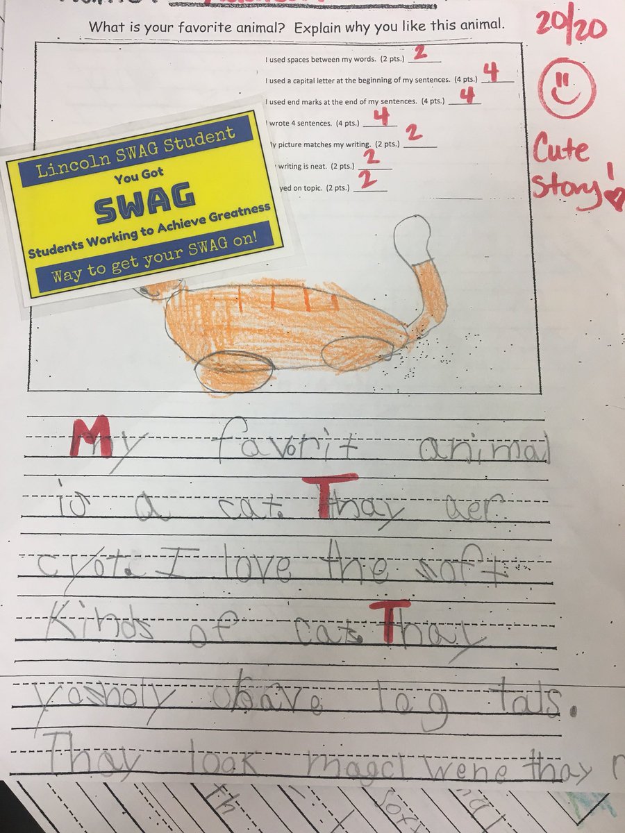 MissFerry13's tweet photo. The student earned her first #lincolnswagstudent card for her amazing story! Great job!!! https://t.co/XfxPjm5z88