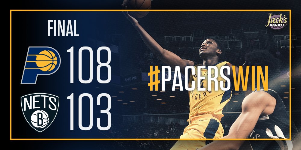 #PacersWin!  Heading into the All-Star break with a 33-25 record. https://t.co/In5KnZjxbn