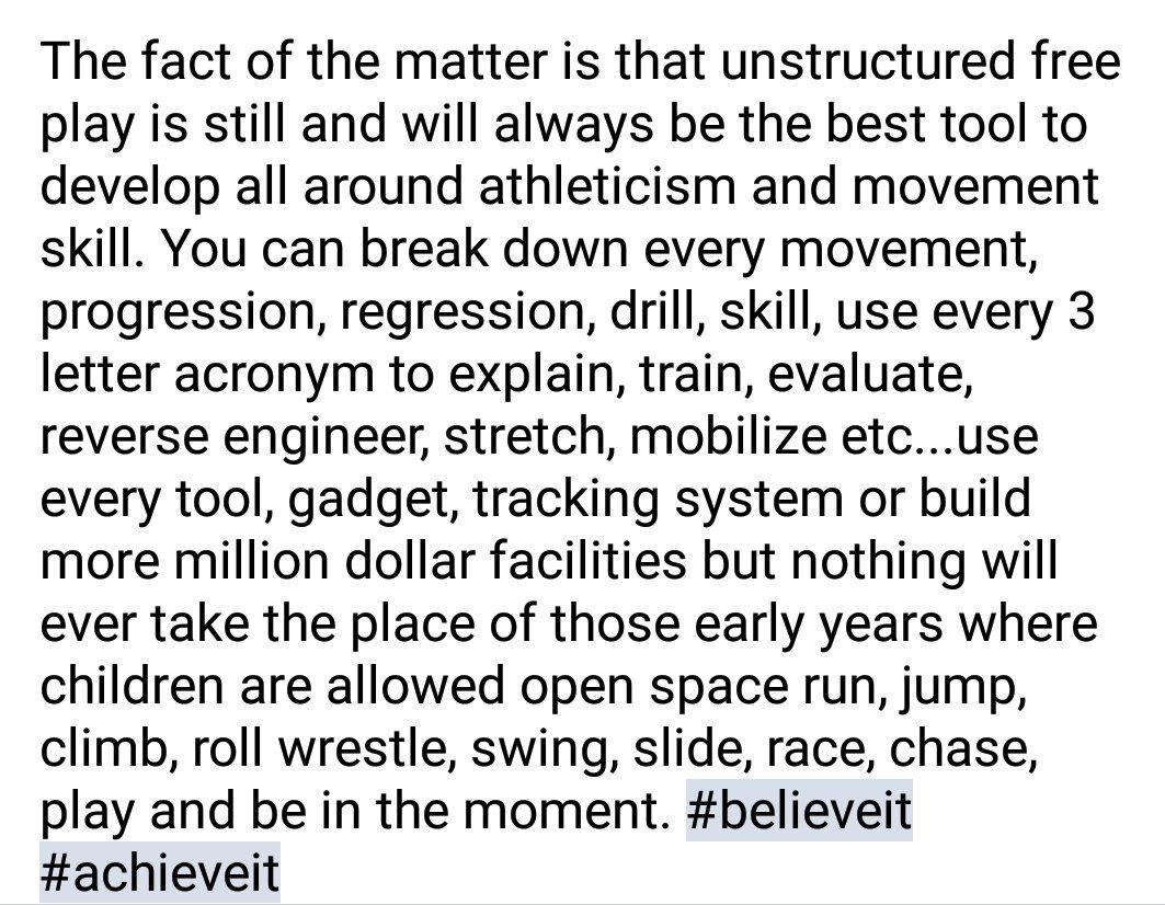 Nothing can replace #freeplay