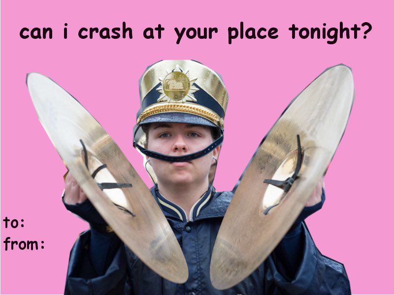 pittdrumline's tweet photo. Happy Valentine’s Day from Pitt Drumline! https://t.co/6VjTCqwNvt