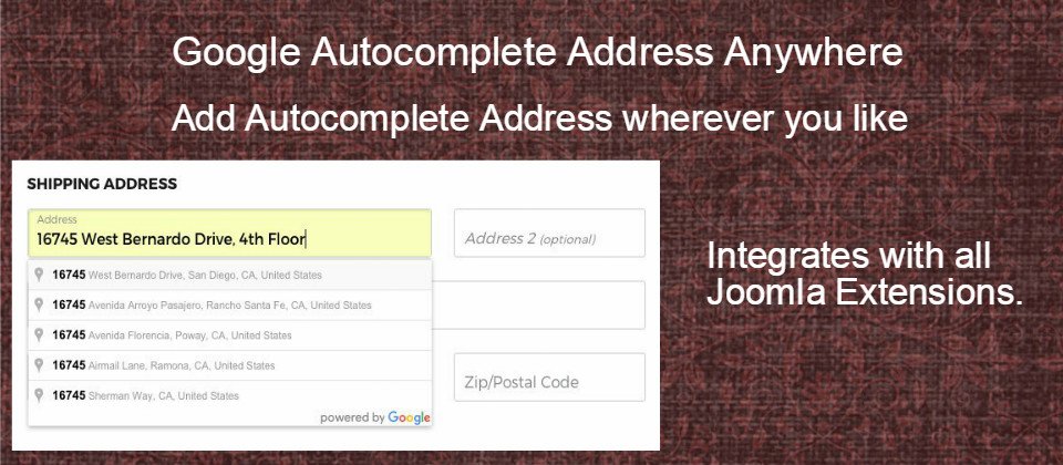 jooextensions's tweet photo. Add Google Autocomplete Address anywhere on your #Joomla website with our plugin

https://t.co/QziJ6km13c

#virtuemart #breezingforms #jevents #easyblog #jomsocial https://t.co/MHvXFJASeY
