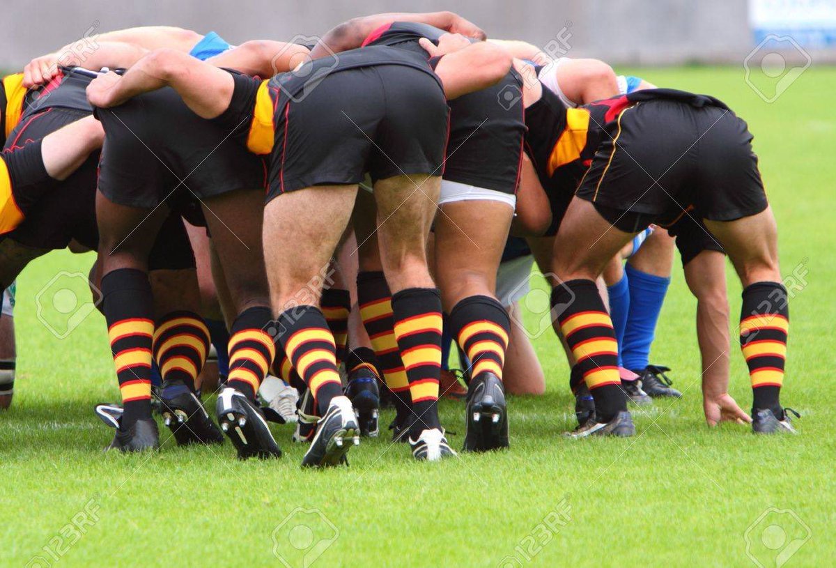 BertChrystler's tweet photo. @tomsegura @ChristinaP Learning a lot about rugby. I guess this is why it’s the scrum https://t.co/Fg3ucImZJf