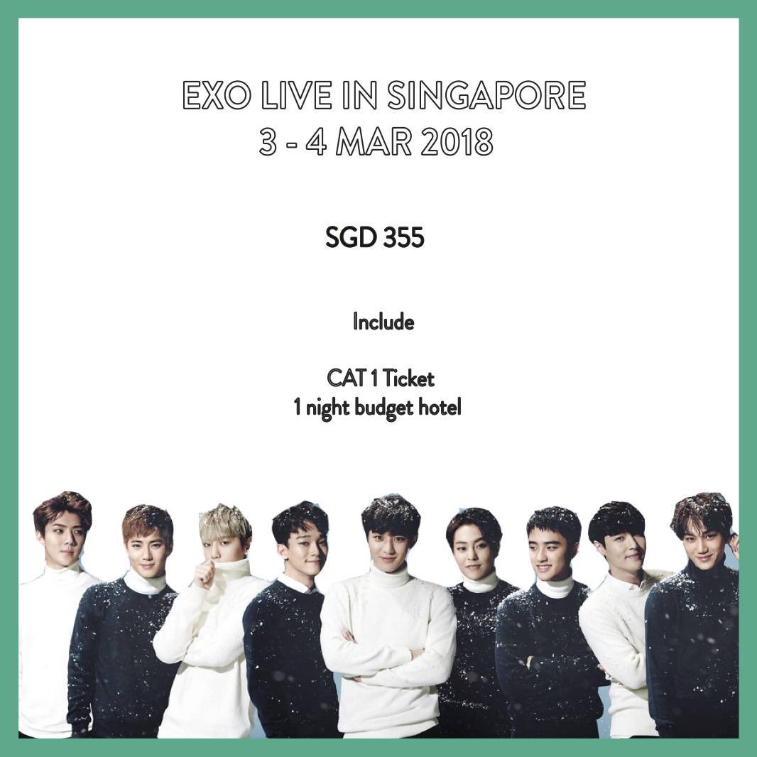 OMOtrip's tweet photo. Hi Exo-Ls or Aeris!

We’re selling #TheElyxioninSG package trip consists of Cat 1 ticket and 1 night accommodation.

Limited availability! Grab yours now💕 https://t.co/gjQ3Ryo3ek
