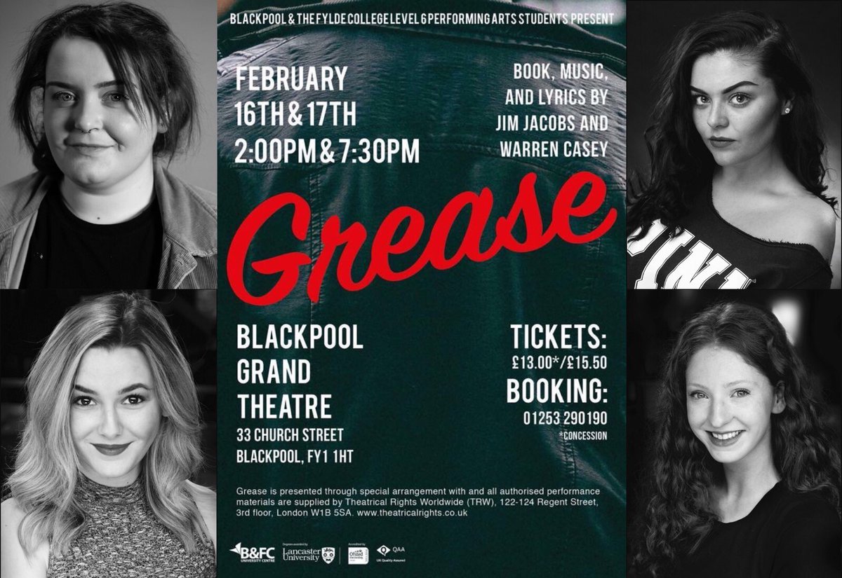 BFCClassOf2018's tweet photo. Time to introduce our pink ladies for Friday afternoon and Saturday evening...
Jan - Emily Speake
Marty - Sophie Pashley
Rizzo - Casey Gwilliam
Frenchy - Paige Garth https://t.co/ufUaRnvFzK