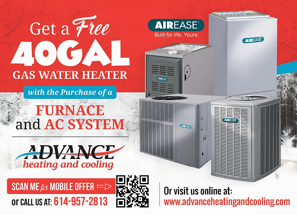 AdvanceHVACohio's tweet image. Have the #ColdSpells cast a spell on your #Furnace? #HVAC struggling? Blower motor rock the house?
Most importantly: Are you uncomfortable in your comfort zone?
Advance Heating and Cooling has deal for you! A $1400 Value for FREE!! AdvanceHeatingandCooling.com