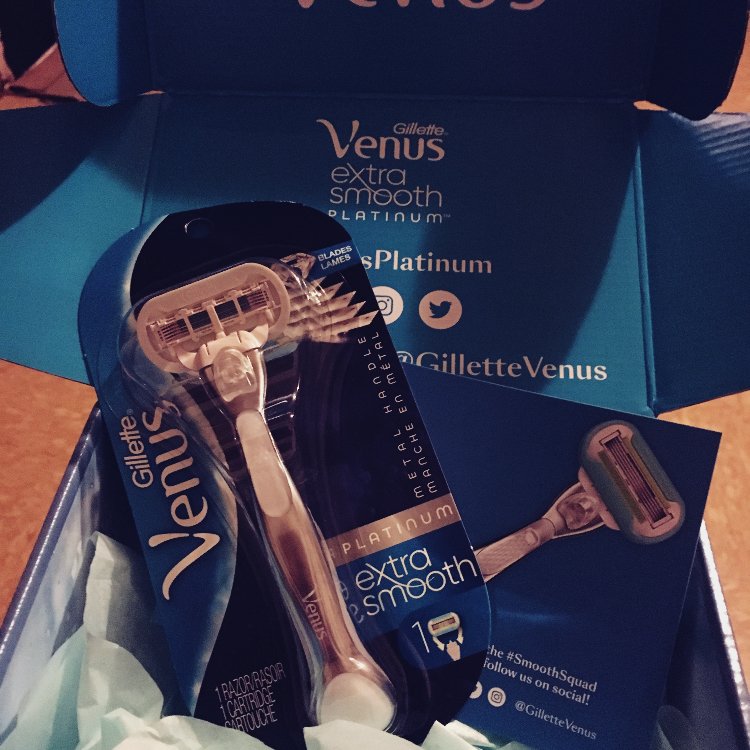 SchoeneFrau_'s tweet photo. So excited to try out my new Gillette Venus Extra Smooth Platinum razor! Thank you, @Influenster &amp; @GilletteVenus! #VenusPlatinum #SmoothSquad #free #complimentary #producttesting https://t.co/jkGH8GaYSj
