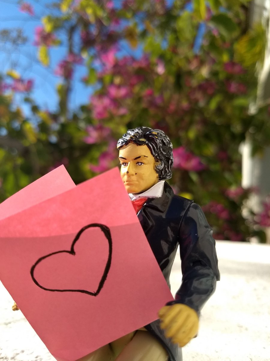 SBSymphony's tweet photo. A tiny Valentine for a tiny composer. #HappyValentinesDay from #TinyBeethoven! https://t.co/bW7LcWFg1x