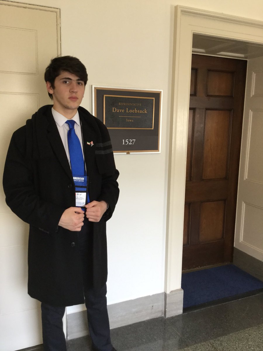 Having meeting with the senator of Dave Loebsack’s assistant. As Senator Dave is alumni of Full Bright the conversation about exchanges went so interesting and exciting. #CivEdWeek