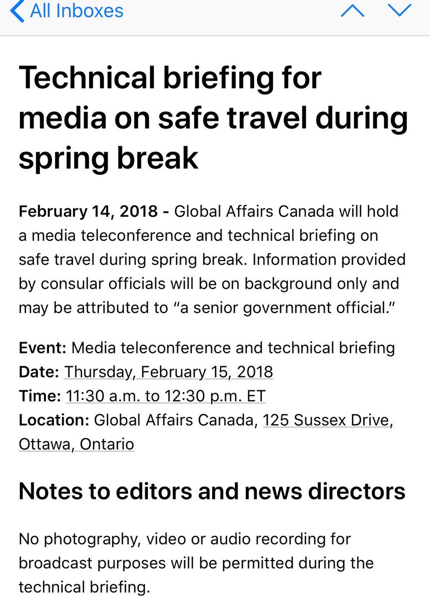 Ontario 2018 Spring Break