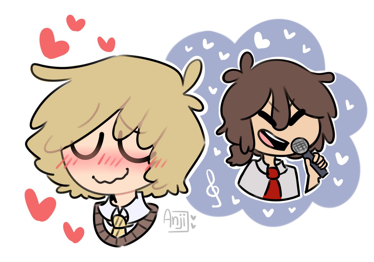 Anjisita5's tweet photo. "Con esa voz tan dulce...💕"

#FNAFHS 💙💛 https://t.co/8C4E88jev5