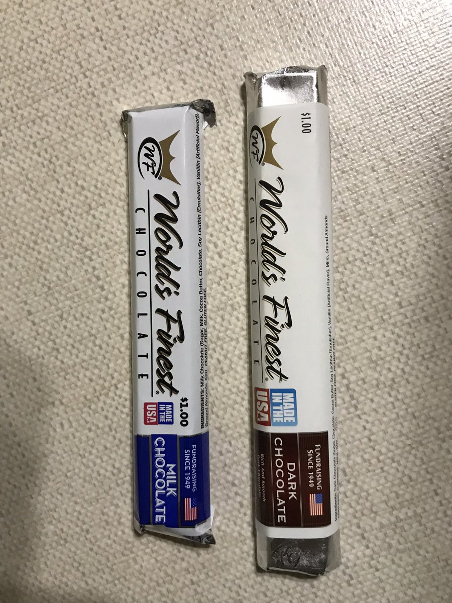SJC00KE's tweet photo. Really @WrldsFinestChoc cut your chocolate bars by 13.33% when kids are trying to raise $$ with them?? And try to hide it with fancy packaging. Shame on you! #anythingforprofit https://t.co/kgV2ProQXC
