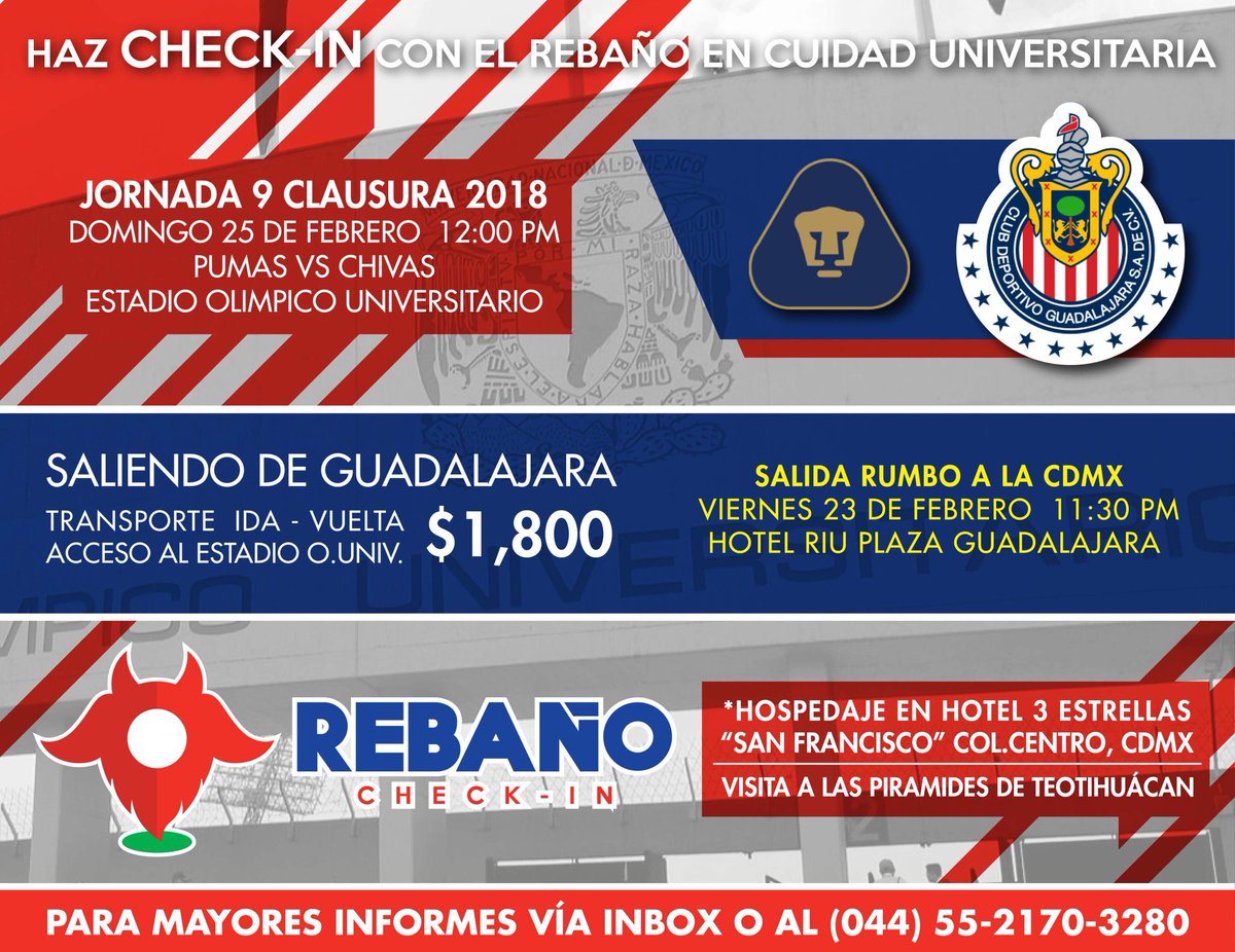 chivascheckin's tweet photo. A quien de GDL le gustaría viajar a CDMX a ver a @Chivas aquí les tenemos info https://t.co/4wOrGdmqib