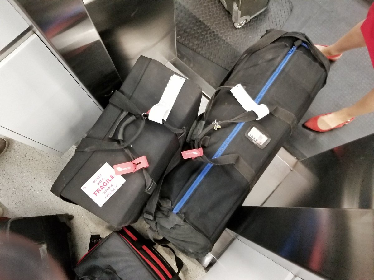 Woohoo! We made our flight and our cases passed the dreaded weight test. Thanks to Wiley of @highenergyvintage for the lift, and @iamgabbysv you will be happy with our airline choice!