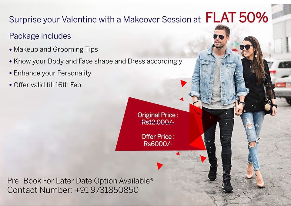 WOWFITNESSINDIA's tweet photo. #ValentinesDay #offer Book your Face to face consultation with an expert. Call at 7406162244 to book your slot. #imageservices #imageconsulting #makeup #personality @ICBI_India @WOWSTUDIOINDIA @getfitwithlopa https://t.co/JOupZp5OdN