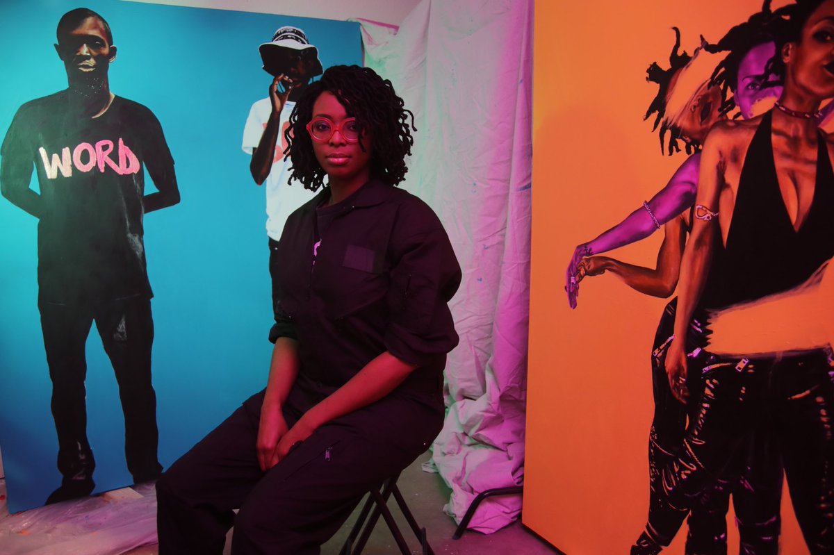 DawnOkoro's tweet photo. My name is Dawn Okoro, I’m a Nigerian American artist. My new series “Punk Noir” aims to counter societal expectations of blackness while creating a safe space for people who have felt othered. I would appreciate your support, whether it’s a write up or a RT. https://t.co/aZUI5ue5SC