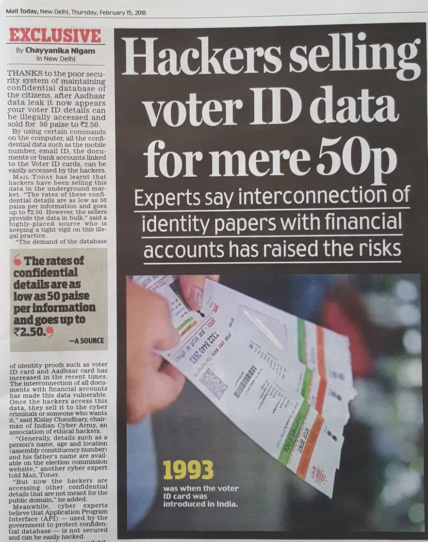 Out_ov_Order's tweet image. Hey @mail_today... That&apos;s a pic of #AadhaarCards in a story about Voter ID Cards!! You couldn&apos;t get a picture of Voter ID Cards even for representation purpose @NigamChayyanika? 🤔