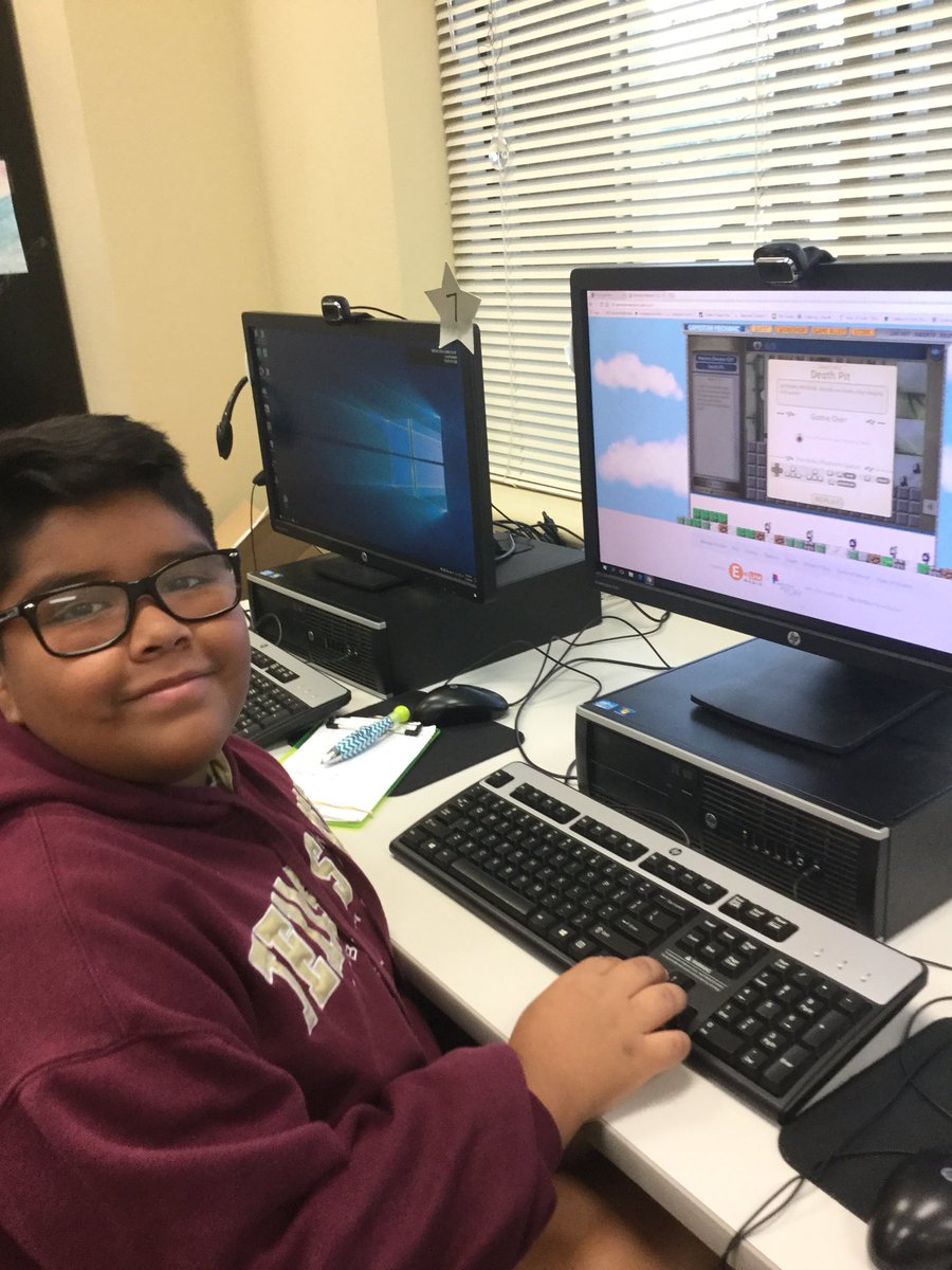 lchilds45's tweet photo. Learning the principles of game design!
#ccescubs #gameStarMechanic #5thgrade #gaming #editingGames #designingGames https://t.co/faR3UdFJYj
