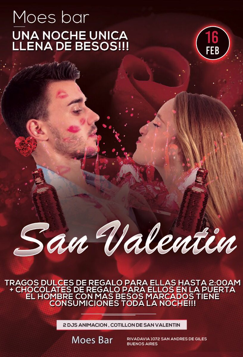 bum_oficial's tweet photo. 💋Una noche llega de besos 💋
💏 ⓈⒶⓃ ⓋⒶⓁⒺⓃⓉⒾⓃ💏
Tragos dulces de regalo para ellas👧 hasta las 2am + chocolates de regalo para ellos👦 en la puerta
#Consumiciones #Regalos #Cotillón #2Dj #Animación
Queres entrar gratis?? #RT #RT #RT a esta imagen 👇👇👇 https://t.co/vxQaGbsB2X