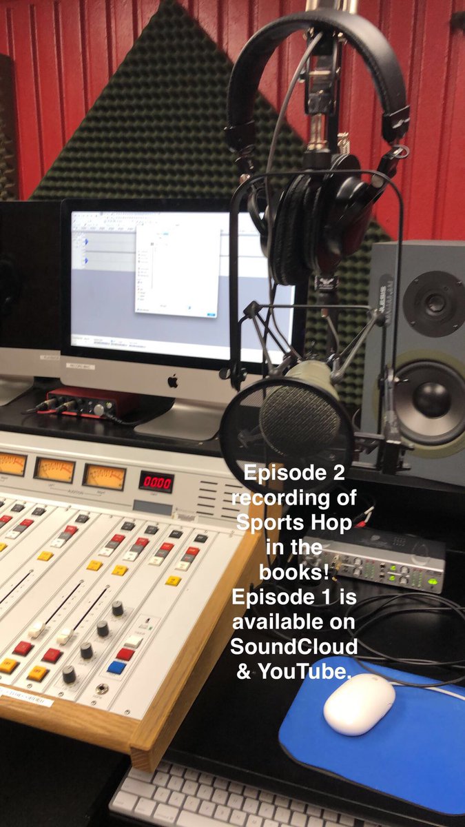 Sports_Hop1's tweet photo. Episode 2 recording for Sports Hop is in the books! Episode to air Sunday goons. Be sure to check out episode 1 on SounCloud &amp; YouTube until then! #stadiumanthems #sports #music https://t.co/T4Kfa7kgyQ