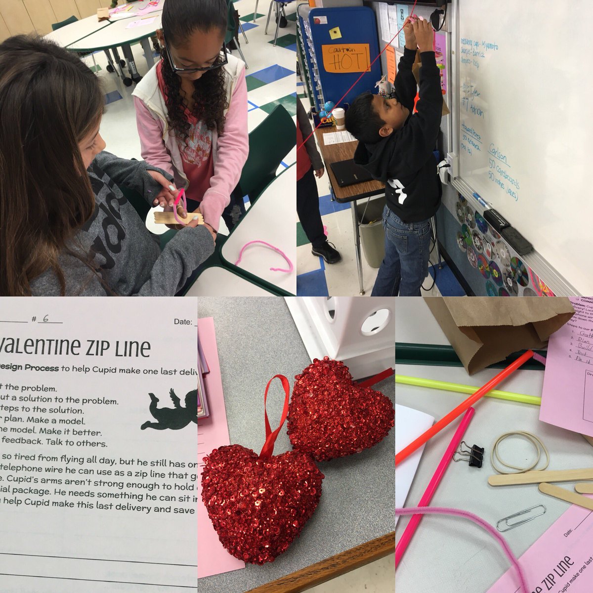 SandraWTran's tweet photo. 4th grade Engineers help Cupid deliver Valentines today 🏹❤️ @PVSEACougars @PVSDCamarillo @PVSEAPTA https://t.co/mbDkqmOekZ