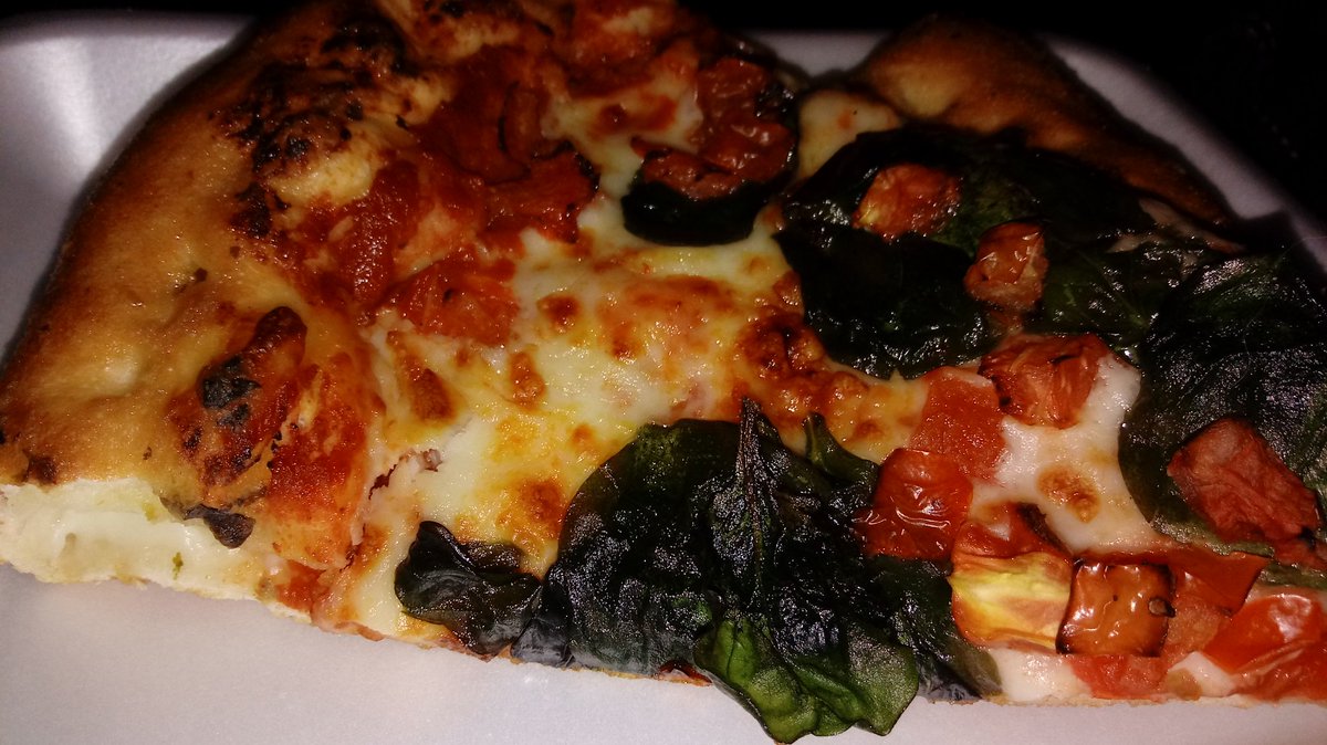 IceCandy1's tweet photo. My Valentines date! Stuffed crust spinach and roma tomato pizza! (Cheese sticks had already disappeared by the time I was home for 5 minutes! Lol!) https://t.co/A75xV7zkth