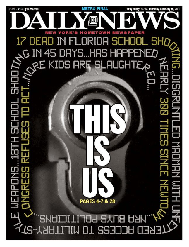 The thing we once called unthinkable has happened nearly 300 times since Sandy Hook. nydn.us/2EELOZQ

An early look at Thursday's front...