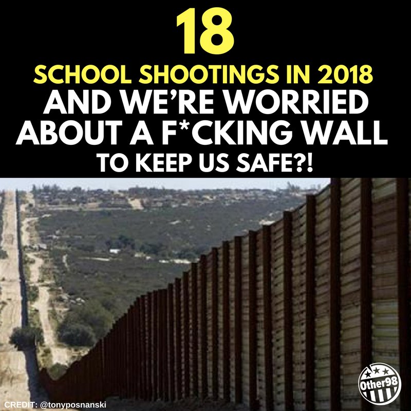 StopTrump2020's tweet photo. Today is February 15 - that means only 46 days have passed in 2018 and there have been 18 school shootings.  That means a shooting an average of every 2.5 days.  

#GunControlNow #guncontrol https://t.co/c9ZbfUhjbE