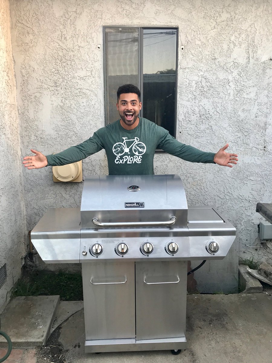 deanie_babies's tweet photo. FOR REAL @Postmates !? My roommate was so excited about this he had have a little photoshoot to welcome it into the family #vdayandchill can’t wait to fire this thing up https://t.co/jja58ZcgHf