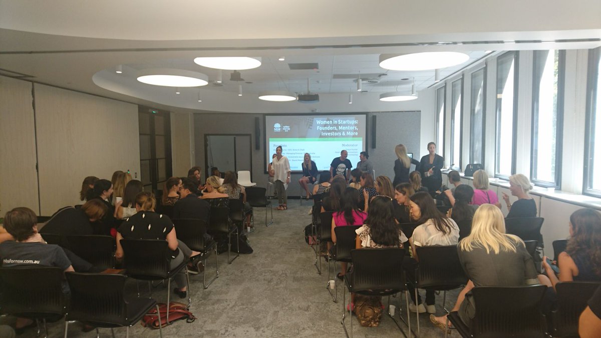 startupmuster's tweet photo. Great to see women getting together and supporting each others' business! 37% of #FutureFounders are female and there's a whole bunch in this room 💪💪@AlexScandurra @LuluHankin @MaggieHaertsch @JulieDemsey @JobsforNSW #SydStartupHub #womeninbusiness https://t.co/IfuOUIGi20