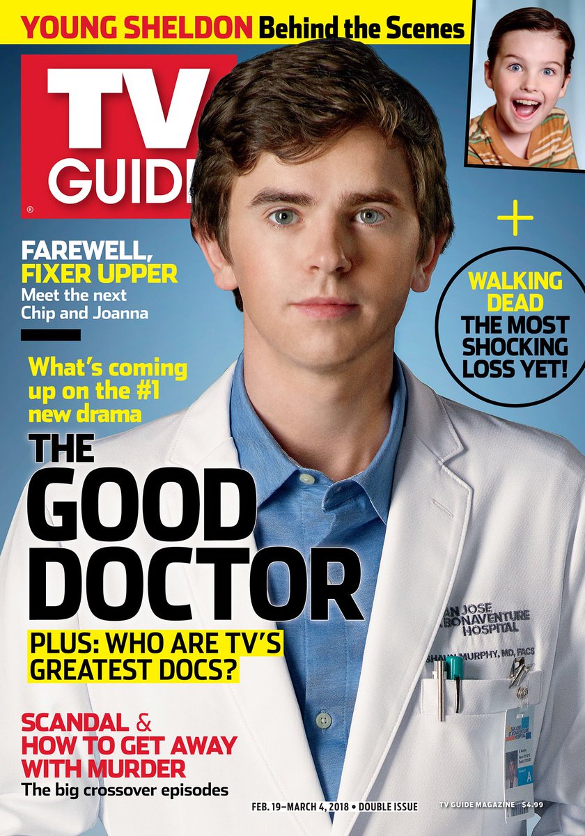 The <a href="/TVGuideMagazine/">TV Guide Magazine</a> issue featuring #TheGoodDoctor will be available February 15!