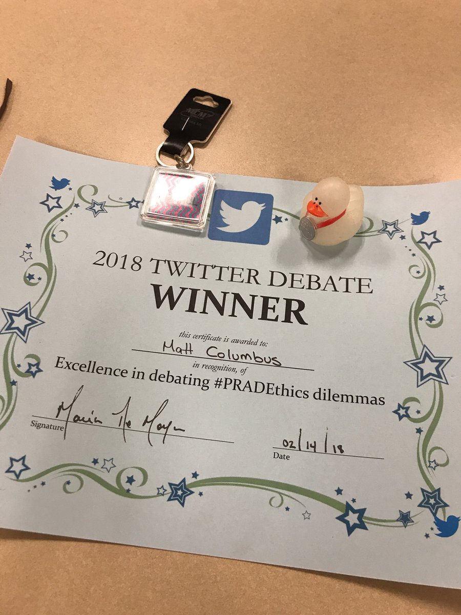 MColumbus16's tweet photo. YAY I WON! #PRADethics https://t.co/7tRaly6ZjS