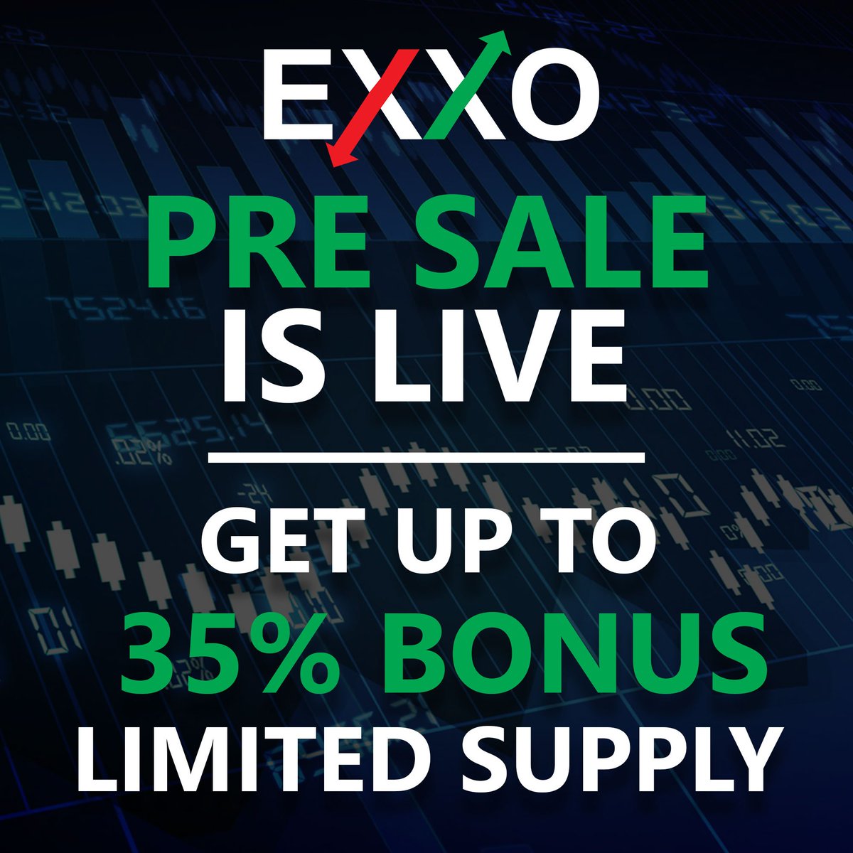 ExxoExchange's tweet photo. EXXO PRESALE IS LIVE . Get your tokens today. https://t.co/6q1uCajkCi #ico #presale #exxoexchange #erc20 https://t.co/72S23ViW6p