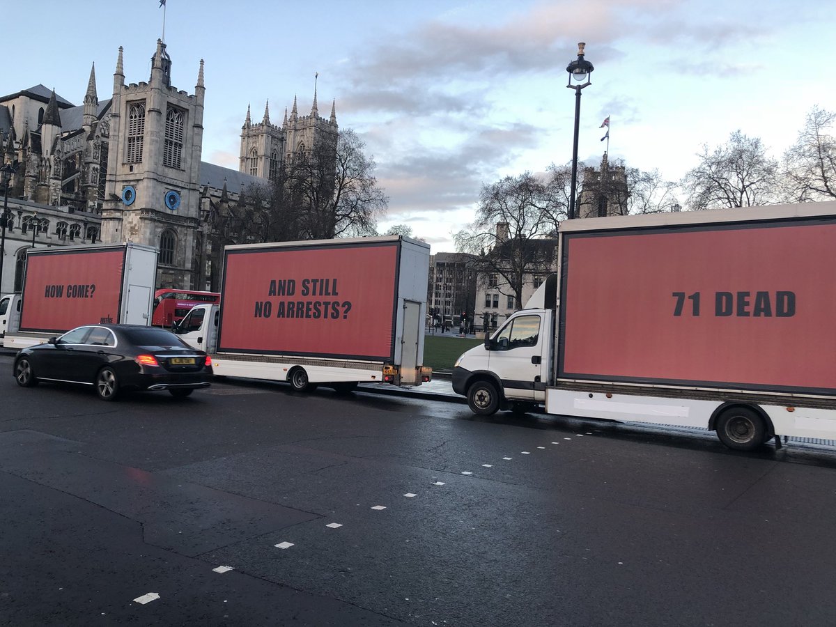 Three Billboards inspired a campaign demanding justice for fire that killed 71 people in London forecast Three Billboards inspired a campaign demanding justice for fire that killed 71 people in London forecast