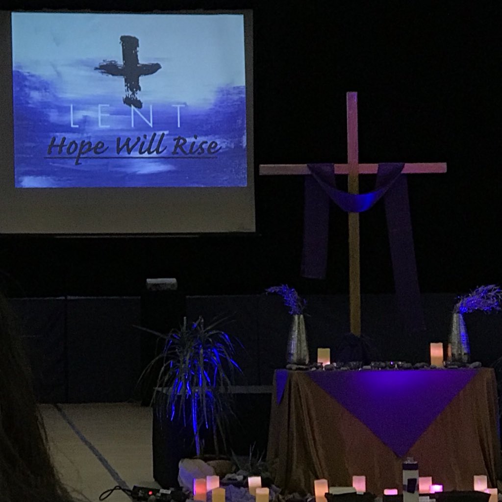 CampusMinNadeMS's tweet photo. Ash Wednesday Liturgy at Chaminade Middle School #HopeWillRise #AshWednesday #Lent2018 https://t.co/IDGrkB68sj