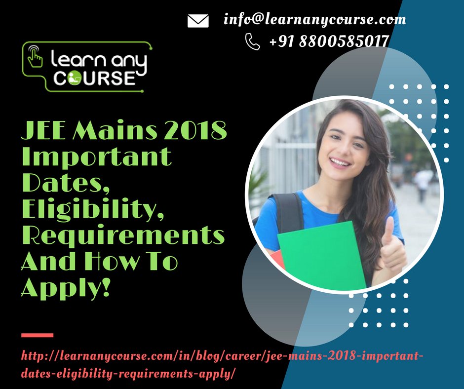 Oliviajames_93's tweet image. JEE Mains 2018 Important Dates, Eligibility, Requirements And How To Apply!
learnanycourse.com/in/blog/career…
#LearnAnyCourse #JEEMains2018