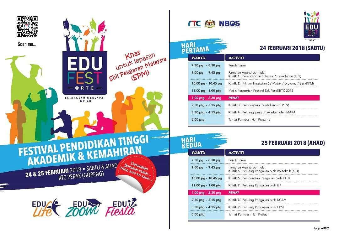 PerakRtc's tweet photo. PEMBERITAHUAN
kepada Lepasan
#SijilPelajaranMalaysia #SPM di #Sekitar #Ipoh #Perak
Jom ke
#EduFest2018 #RTCPerak
24 & 25 Februari 2018
8.00pagi
Jangan Lupa Yer.. Moh Komer #KitaOk
#FamaDihatiRakyat
#ONESTOPCENTRE
#KKLW https://t.co/qAFOdcguc8