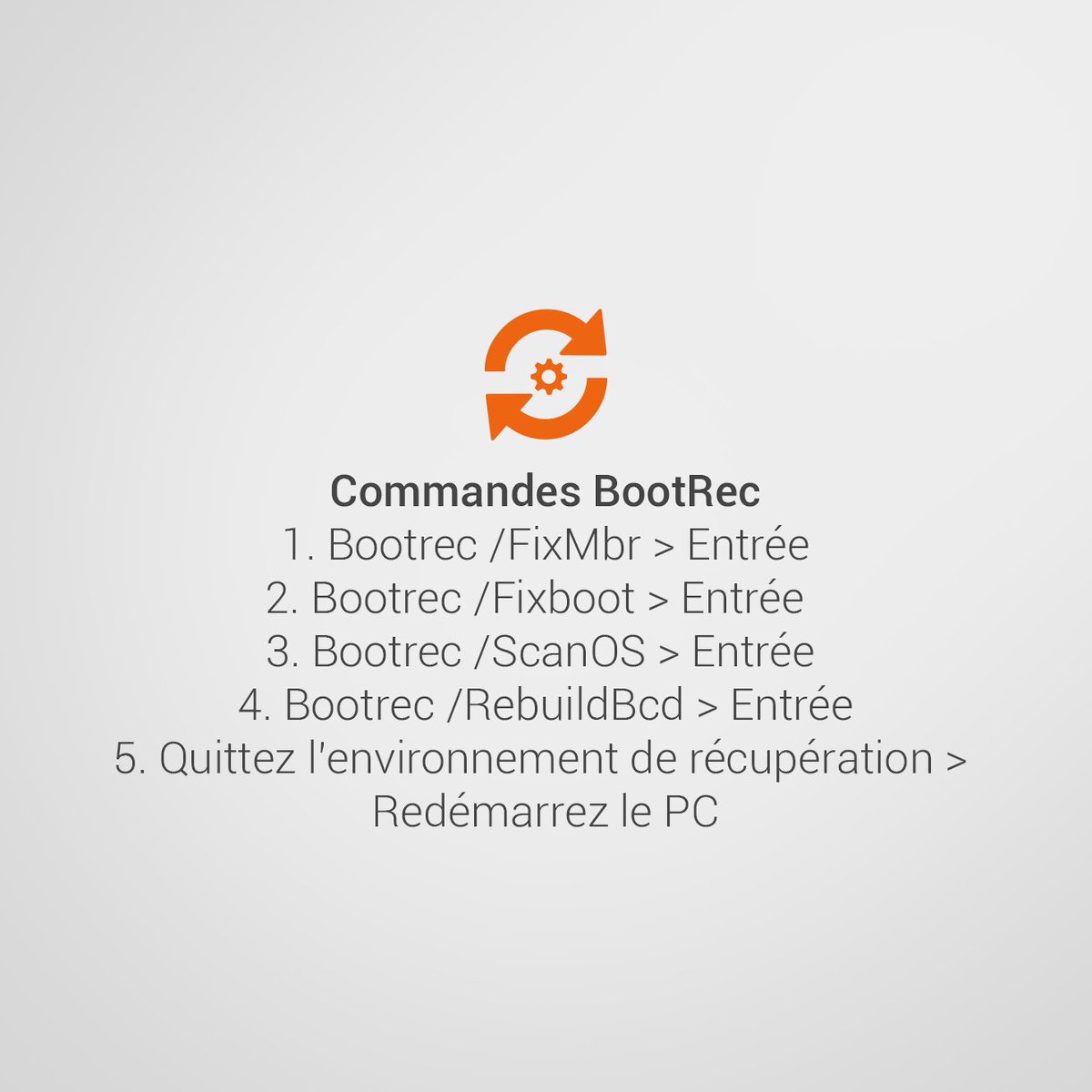 DellVousAide's tweet image. Vous pouvez être amené à réparer le boot de #Windows lorsque votre PC ne veut plus démarrer correctement, pour cela nous vous proposons d’utiliser la commande #BootRec 👇 👌