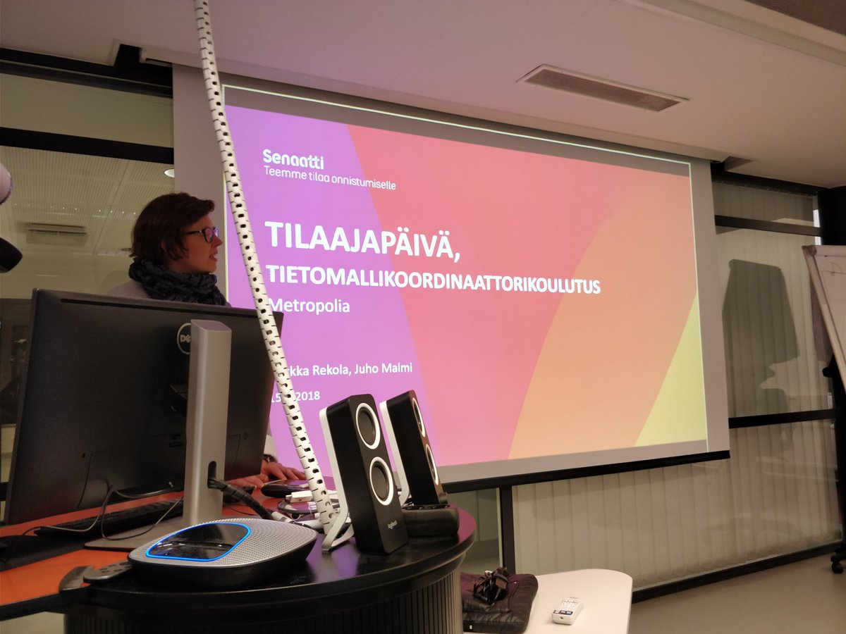 Juho Malmi, <a href="/MirkkaRekola/">Mirkka Rekola</a> from <a href="/SenaattiK/">Senaatti-kiinteistöt</a> for #BIMcoordinator course <a href="/metropolia/">Metropolia</a> talking about #BIM 4 owners, clients, customers <a href="/pajavaja/">Päivi Jäväjä</a>