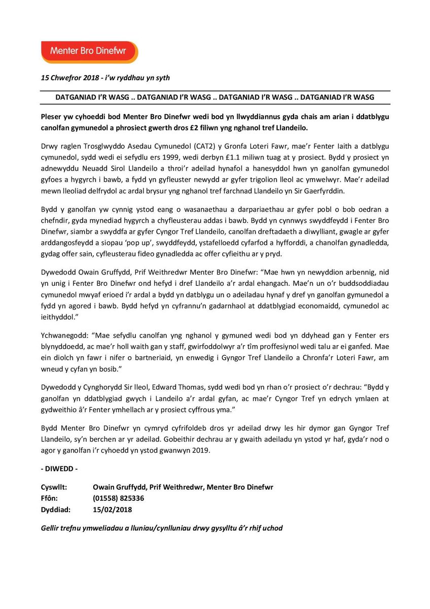 Menter Dinefwr tweet media