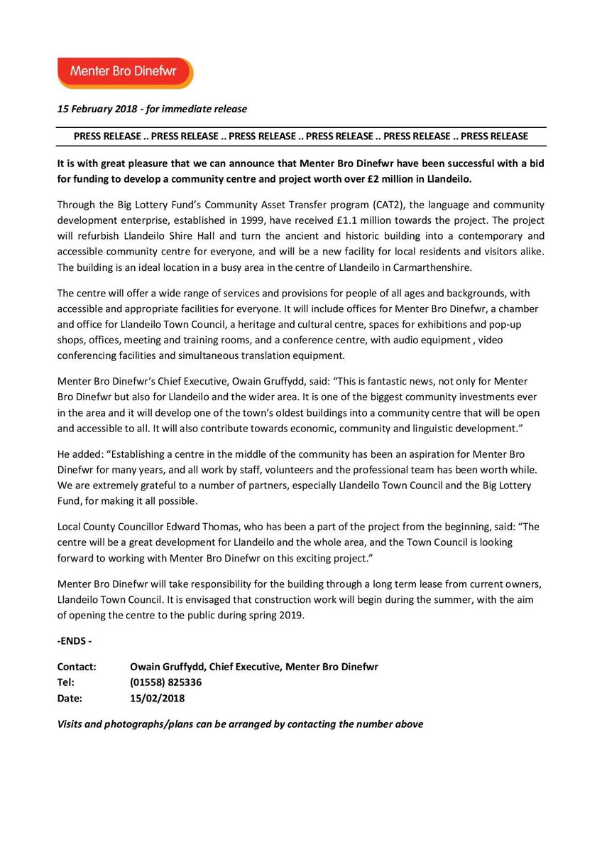 Menter Dinefwr tweet media