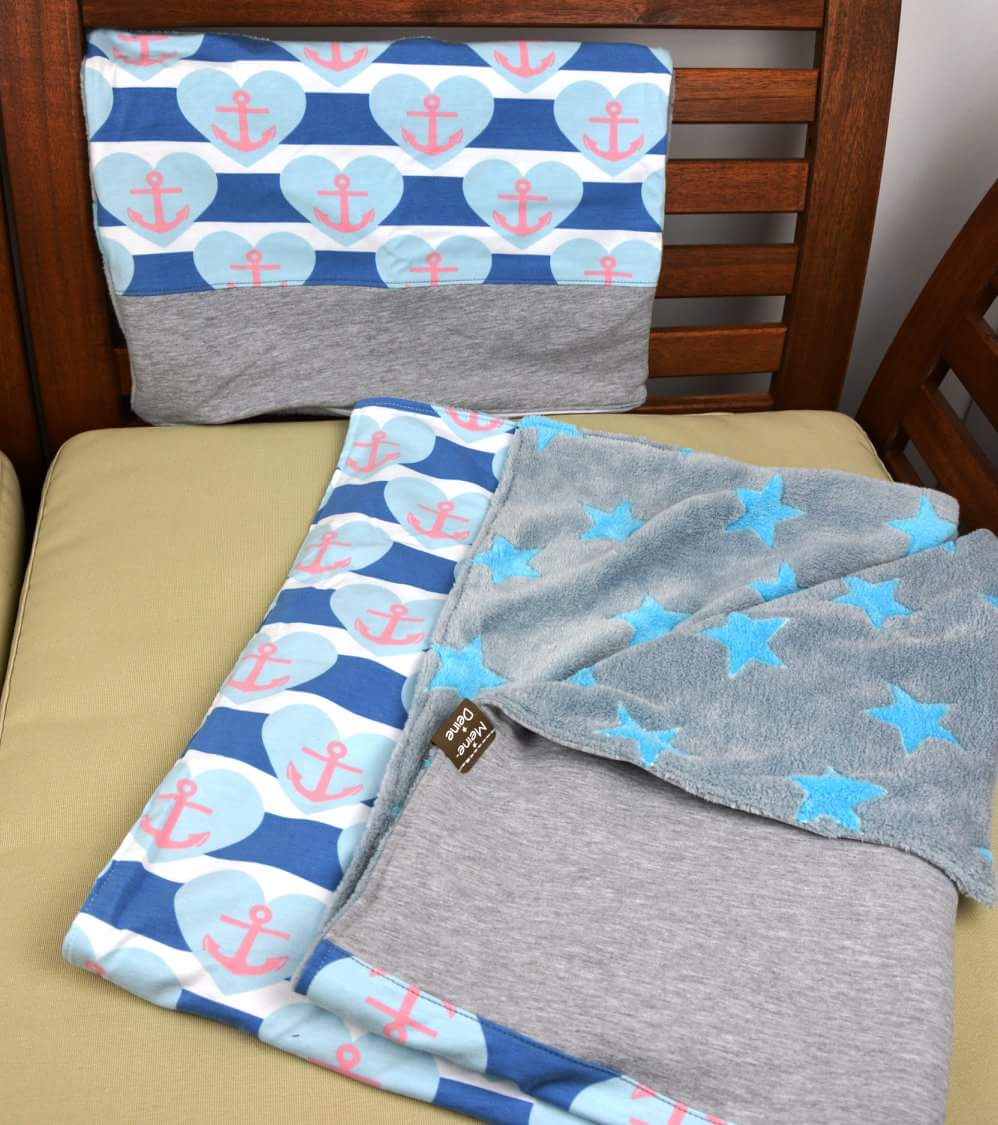 meinedeinede's tweet image. #Kuscheldecke und #Kissenhülle mit #ankern