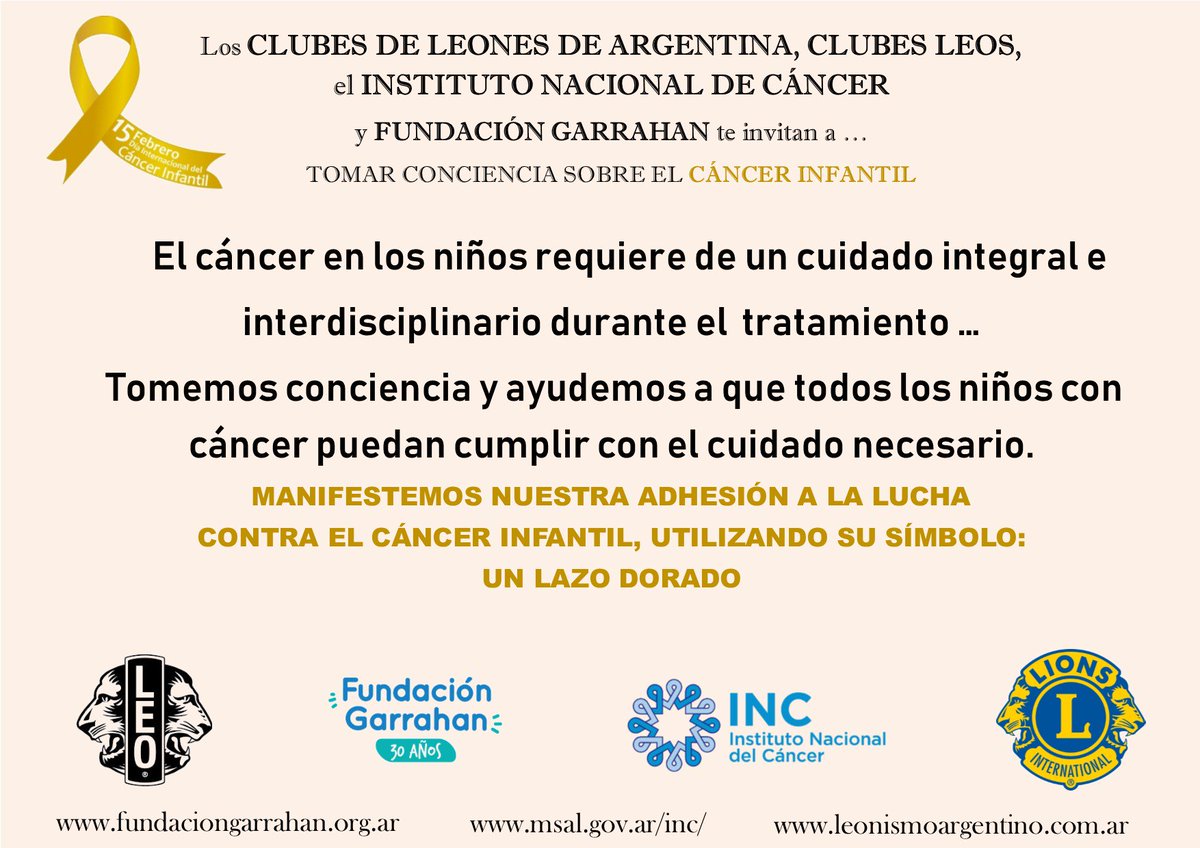 CLShunkoOmega's tweet photo. 15 de febrero día internacional d3 la lucha contra el cáncer infantil 💛🐯#CancerInfantil #LeosEnAcción #ProudLeo #Lions100 #LeosLAC https://t.co/PcMPnrCnmr