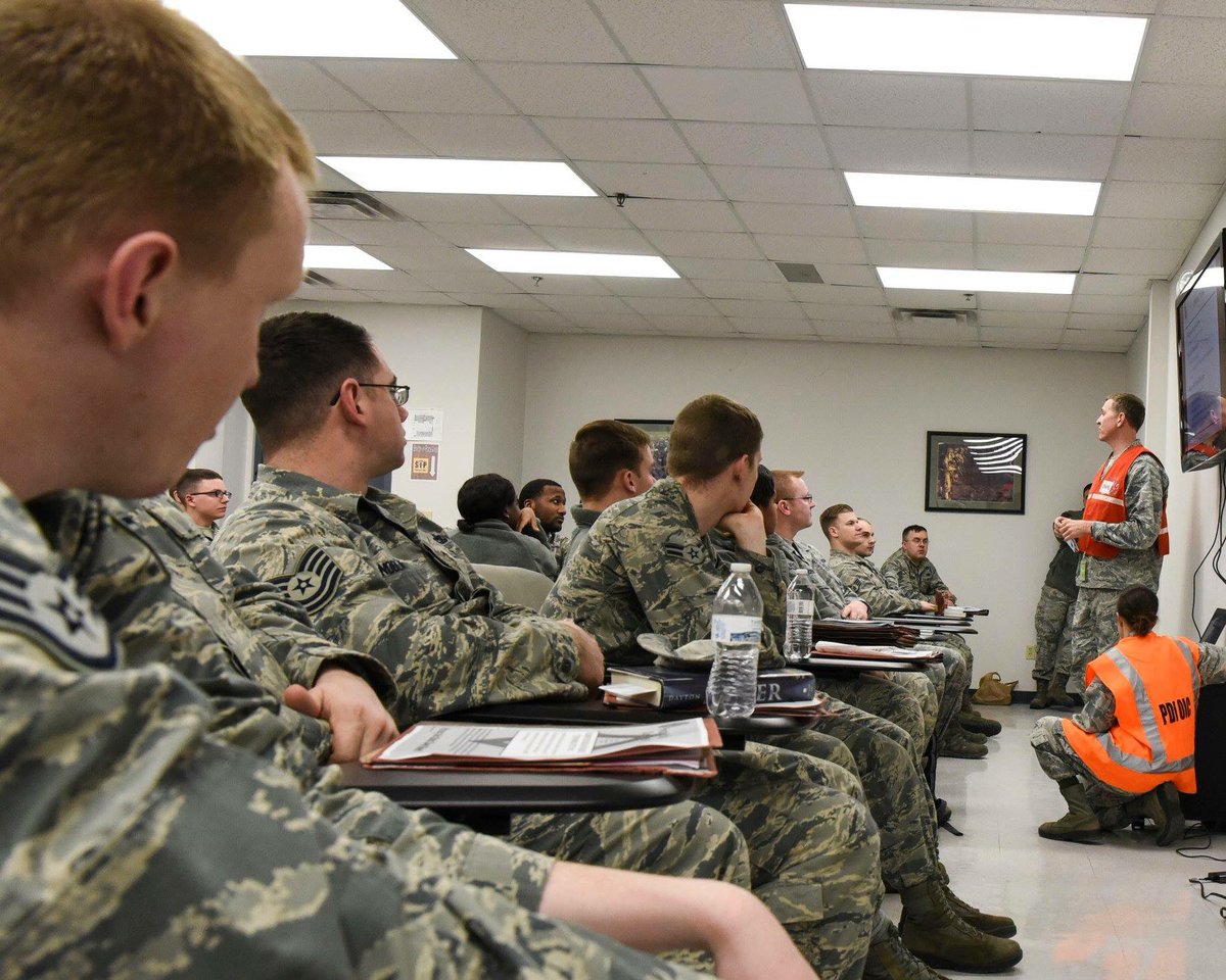 GFAFBCommander's tweet photo. @319ABW Warriors of the North receiving a briefing today in the personnel processing line. Exercise Winter Viking is designed to test our readiness to rapidly deploy our Airmen around the world. #FullSpectrumReadiness https://t.co/xJ93CGKKPh