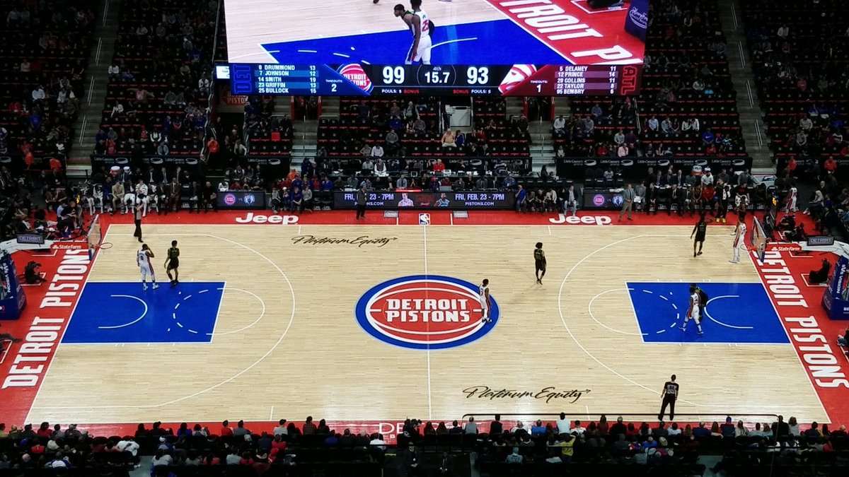 TravelerStadium's tweet photo. Saw the Pistons play in the new arena tonight! And they won! #mystadiumtravels #detroit #Pistons #sports #Basketball #nba #DetroitBasketball #BlakeGriffin #AndreDrummond #detroitpistons #motorcity #LittleCaesars #bball #Travel #traveling #StadiumSeries #stadiums #stadiumpics https://t.co/haHLPd45AY
