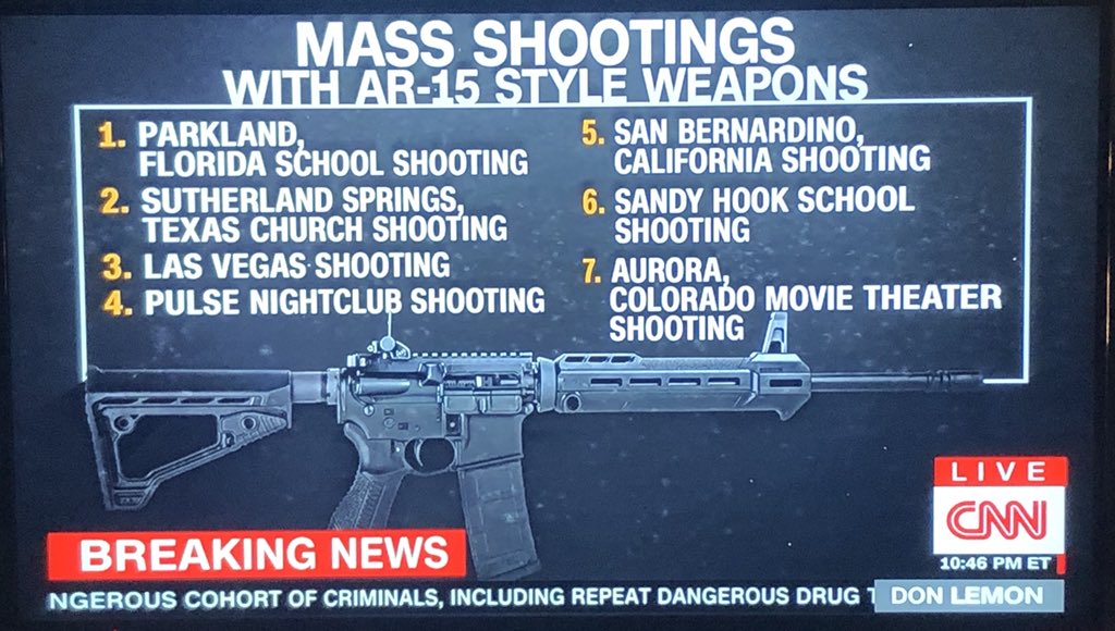 BenHorowitz1's tweet photo. I’d challenge anyone to argue why a 19 year old, or anyone for that matter, should be able to buy an AR-15. It’s not for protection. It’s not for hunting. It’s a weapon of WAR - designed to expel mass casualties. My heart aches, and I grow more furious with every school shooting https://t.co/3ZC5k3nG12