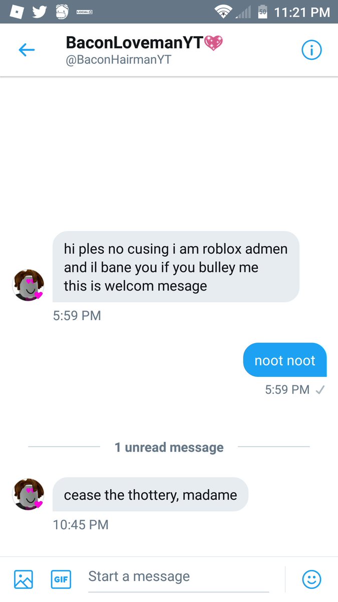 Roblox Code Snake On Twitter Please Cussing Admin I Ll Ban