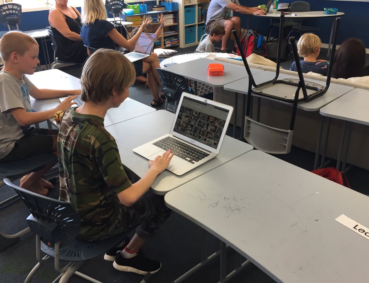 MakeClub_NZ's tweet photo. One of our Make Club members taking a session on how to build a website @TaupakiSchool today, with teachers, parents &amp; students all learning alongside each other #Kapai #community https://t.co/585UxZoqwO