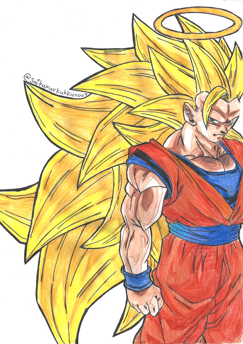 Noobmaster69 On Twitter Sketch Of Goku Super Saiyan 3